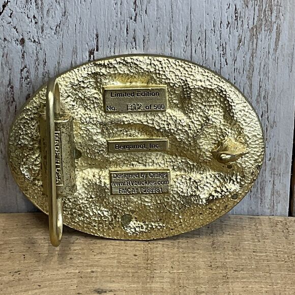 Bergamot Camper Belt Buckle in Box Mens Mt Rushmore Statue of Liberty - Picture 7 of 9